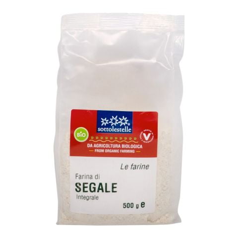 Bột Lúa Mạch Đen Nguyên Cám Hữu Cơ 500g Sottolestelle Organic Whole Rye Flour
